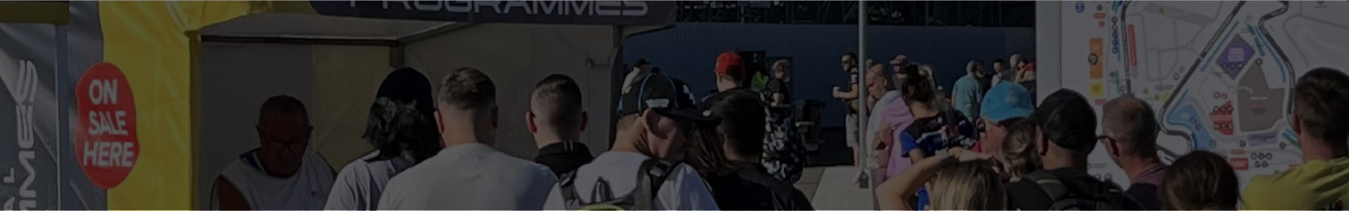 Busy programme kiosk at Silverstone